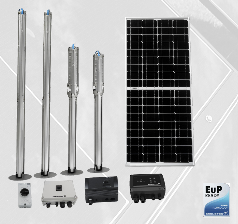3"Grundfos SQF 7-55N 11/2" Outlet Solar Borehole Submersible Pump-Centrifugal 
